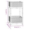vidaXL Hochbeet 40x40x71 cm Polypropylen