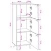 vidaXL Seitenschrank mit Speicher Schwarz und Gold 40 x 33,5 x 110 cm