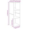 vidaXL TV-Schrankset 3 pcs Schwarz Eichen-Optik 37 x 35 x 107,5 cm