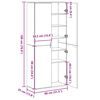 vidaXL Highboard Altholz 80 x 35 x 180 cm Holzwerkstoff