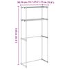 vidaXL Waschmaschinenregal mit Regal Wei&szlig; 70 x 27 x 136 cm Aluminium