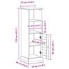 vidaXL Badezimmerschrank VIGO Braun und Honigbraun 37 x 34 x 110 cm