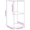 vidaXL TV-Schrankset 4 pcs Schwarz Eichen-Optik 37 x 37 x 72 cm