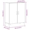 vidaXL Sideboard Schwarz Eichen-Optik 69,5 x 34 x 90 cm Holzwerkstoff