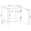 vidaXL Nachttisch Schwarz und Gold 40 x 33,5 x 46 cm Massivholz Akazie