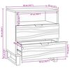 vidaXL Nachttisch Wei&szlig; und Schwarz 50 x 33 x 62 cm Massivholz Akazie