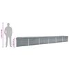 vidaXL Garten-Hochbeet Verzinkter Stahl 600x80x77 cm Grau
