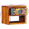 vidaXL Nachttisch 2 pcs Braun 40 x 35 x 35 cm Massivholz Akazie