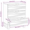 vidaXL Nachttisch Wei&szlig; und Schwarz 50 x 33 x 62 cm Massivholz Akazie
