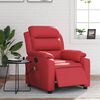 vidaXL Massagesessel Elektrisch Rot Kunstleder