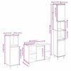 vidaXL Badezimmerm&ouml;bel-Set mit Regal 3 pcs Altholz Holzwerkstoff