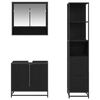 vidaXL Badezimmerm&ouml;bel-Set 3 pcs Schwarz Eichen-Optik Holzwerkstoff
