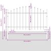 vidaXL Gartenzaun 7 pcs Wei&szlig; 170 x 140 cm Pulverbeschichteter Stahl