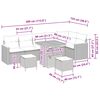 vidaXL Gartensofa-set 9 pcs Schwarz Poly-Rattan