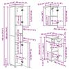 vidaXL Badezimmerm&ouml;bel-Set 5 pcs Sonoma-Eiche Sperrholz und Metall