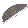 vidaXL Stufenmatten Selbstklebend 15 Stk. 56x17x3 cm Grau