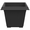 vidaXL Quadratischer Blumentopf 24 pcs Schwarz 38 x 38 x 30 cm
