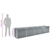 vidaXL Garten-Hochbeet Verzinkter Stahl 400&times;80&times;77 cm Grau