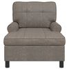 vidaXL Lounge-Liege mit Kissen Grau 91 x 157 x 91 cm Antikes PU