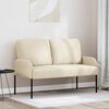 vidaXL Sofas mit Kissen 110cm Creme Sperrholz