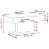 vidaXL Couchtisch Schwarz Eichen-Optik 96 x 50 x 45 cm Holzwerkstoff