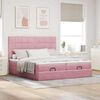 vidaXL Ottoman-Bett mit Matratzen Rosa 180x200 cm Samt