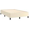 vidaXL Bettgestell ohne Matratze Creme 120x190 cm Kunstleder