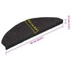 vidaXL Stufenmatten Selbstklebend 10 Stk. Schwarz 65x22,5x3,5 cm
