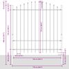 vidaXL Gartenzaun 4 pcs Grau 170 x 215 cm Pulverbeschichteter Stahl