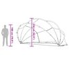 vidaXL Pool-Dome Grau und Orange 500 x 500 x 236 cm