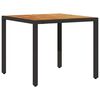 vidaXL Garten Essgruppe 3 pcs Schwarz Poly-Rattan