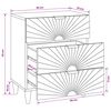 vidaXL Nachttisch mit Schubladen 50 x 33 x 62 cm Massivholz Mango