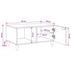 vidaXL Couchtisch 80 x 50 x 40 cm Massivholz Mango