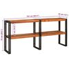 vidaXL Konsolentisch Braun 160 x 33 x 75 cm Massivholz Akazie