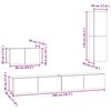 vidaXL Wand-TV-Schrank 4 pcs Schwarz Eichen-Optik Holzwerkstoff