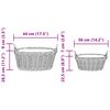 vidaXL Blumentopfkorb mit Speicher 2 pcs Braun Lacak Rattan
