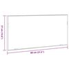 vidaXL Spiegel Wandmontiert Braun 80 x 37 cm Glas und engineered Holz