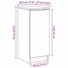 vidaXL Schuhschrank mit Regal Schwarz Eichen-Optik 29,5 x 35 x 70 cm