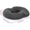 vidaXL Sitzkissen Einfarbig Dunkelgrau 42 x 36,5 x 8 cm Viscoschaum