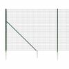 vidaXL Maschendrahtzaun mit Bodenh&uuml;lsen Gr&uuml;n 1,4x10 m