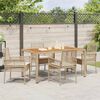vidaXL Garten Essgruppe 5 pcs Beige Poly-Rattan