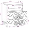 vidaXL Nachttisch mit Schubladen 50 x 33 x 62 cm Massivholz Mango