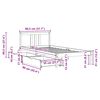 vidaXL Massivholzbett ohne Matratze 75x190 cm Kiefernholz