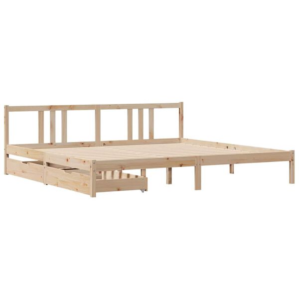 vidaXL Massivholzbett ohne Matratze 200x200 cm Kiefer