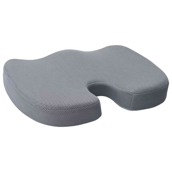 vidaXL Sitzkissen Einfarbig Grau 47 x 37 x 8 cm Viscoschaum