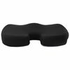 vidaXL Sitzkissen Einfarbig Schwarz 47 x 36,5 x 8 cm Viscoschaum