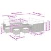 vidaXL Gartensofa-set 13 pcs Schwarz Poly-Rattan