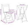 vidaXL Klapp Bistro Set 3 pcs Beige Stahl