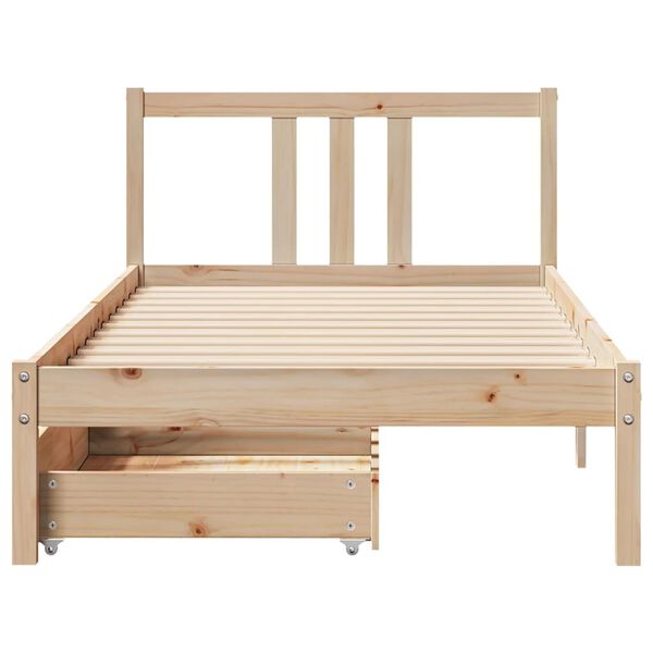 vidaXL Massivholzbett ohne Matratze 90x190 cm Kiefer