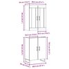 vidaXL Highboard 2 pcs Altholz Holzwerkstoff